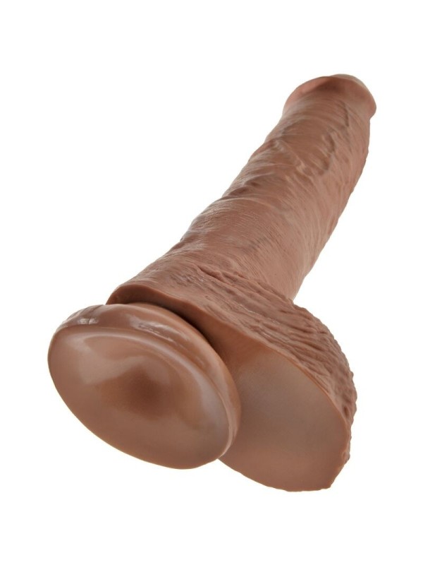 KING COCK - PENE REALISTICO CON TESTICULOS 19.8 CM CARAMELO