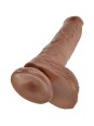 KING COCK - PENE REALISTICO CON TESTICULOS 19.8 CM CARAMELO