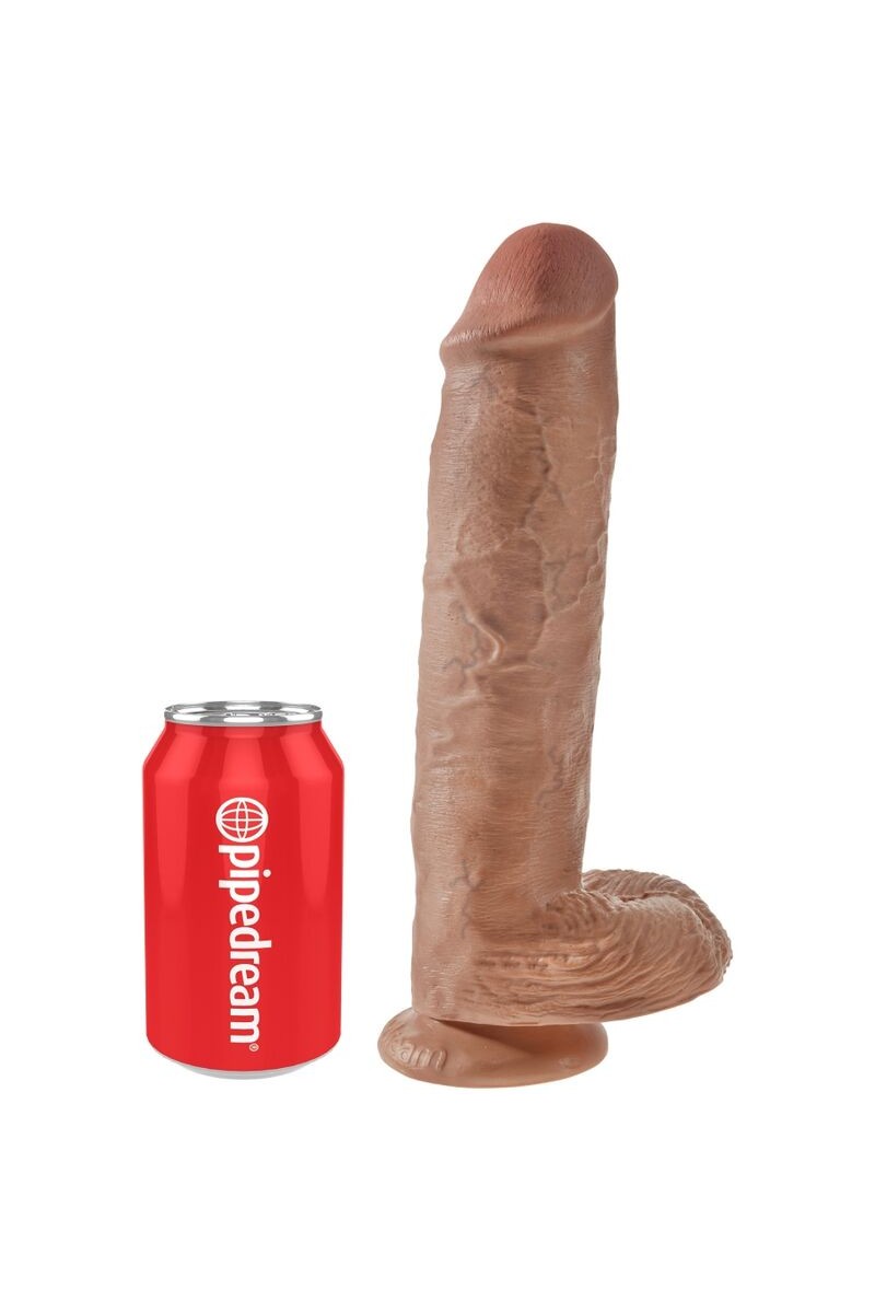 KING COCK - PENE REALISTICO CON TESTICULOS 22.6 CM CARAMELO