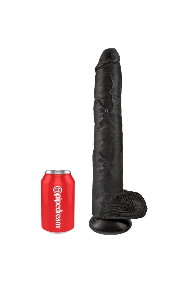 KING COCK - PENE REALISTICO CON TESTICULOS 30.5 CM NEGRO