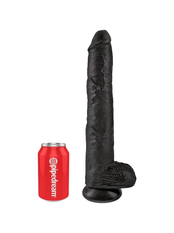 KING COCK - PENE REALISTICO CON TESTICULOS 30.5 CM NEGRO