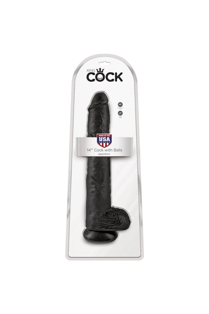 KING COCK - PENE REALISTICO CON TESTICULOS 30.5 CM NEGRO
