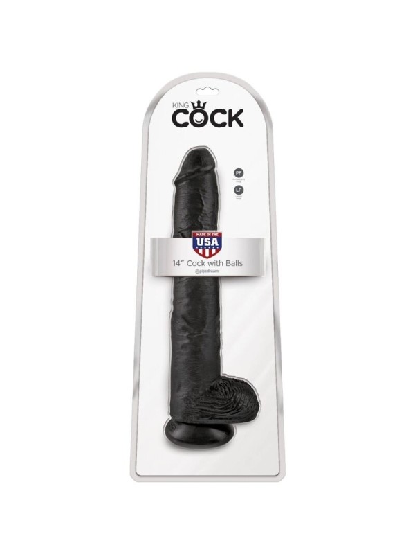 KING COCK - PENE REALISTICO CON TESTICULOS 30.5 CM NEGRO