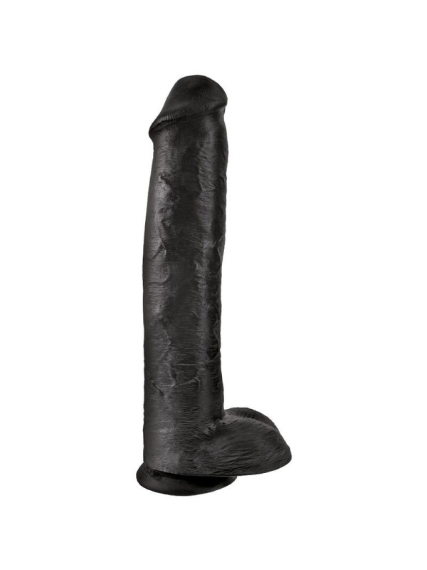 KING COCK - PENE REALISTICO CON TESTICULOS 34.2 CM NEGRO