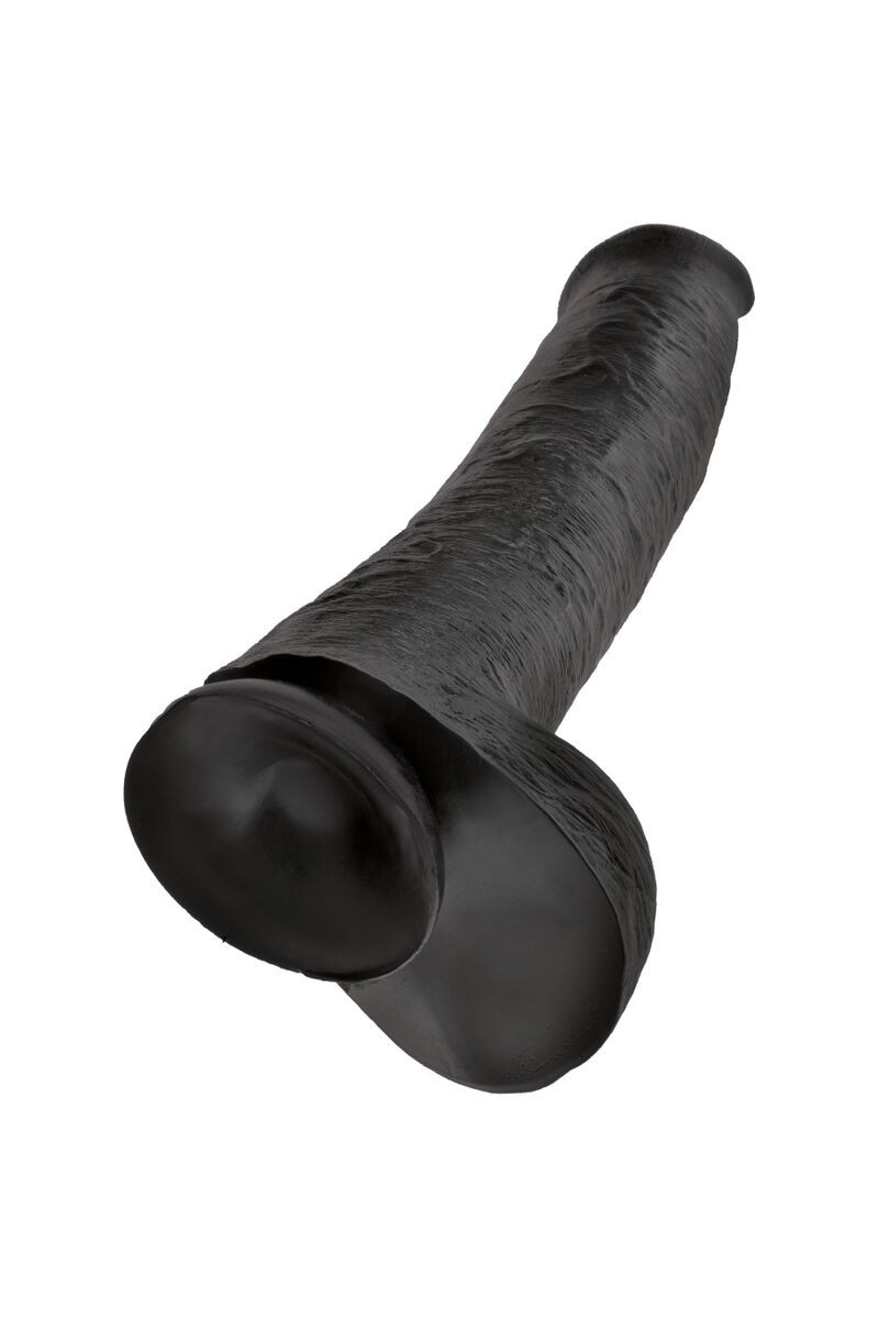 KING COCK - PENE REALISTICO CON TESTICULOS 34.2 CM NEGRO