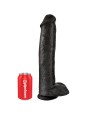 KING COCK - PENE REALISTICO CON TESTICULOS 34.2 CM NEGRO