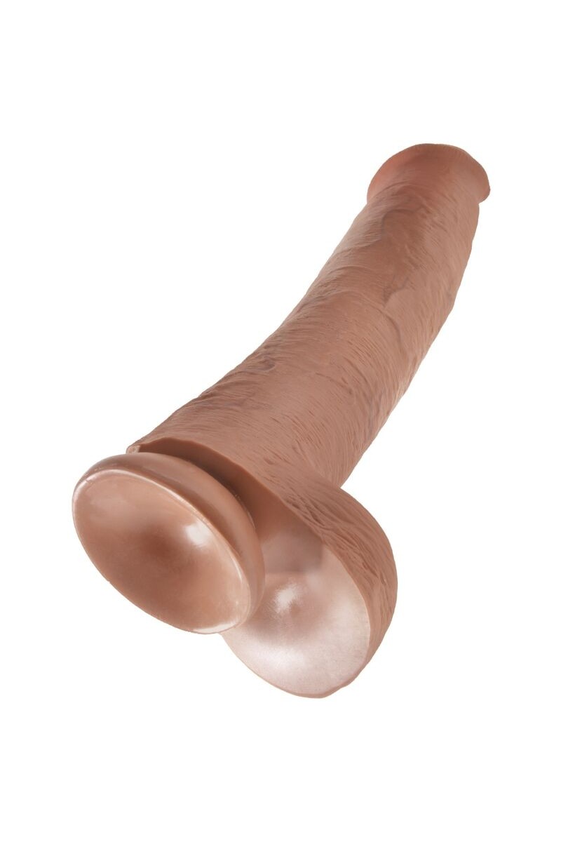 KING COCK - PENE REALISTICO CON TESTICULOS 34.2 CM CARAMELO