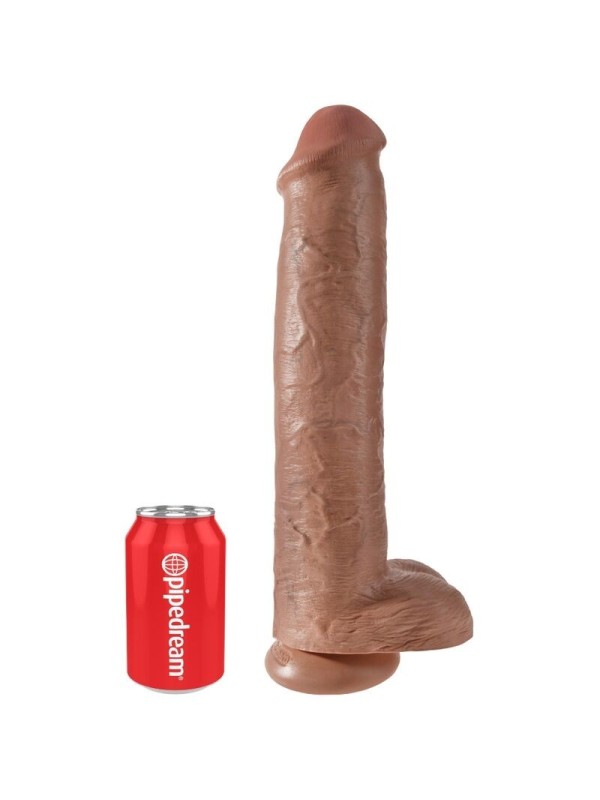 KING COCK - PENE REALISTICO CON TESTICULOS 34.2 CM CARAMELO