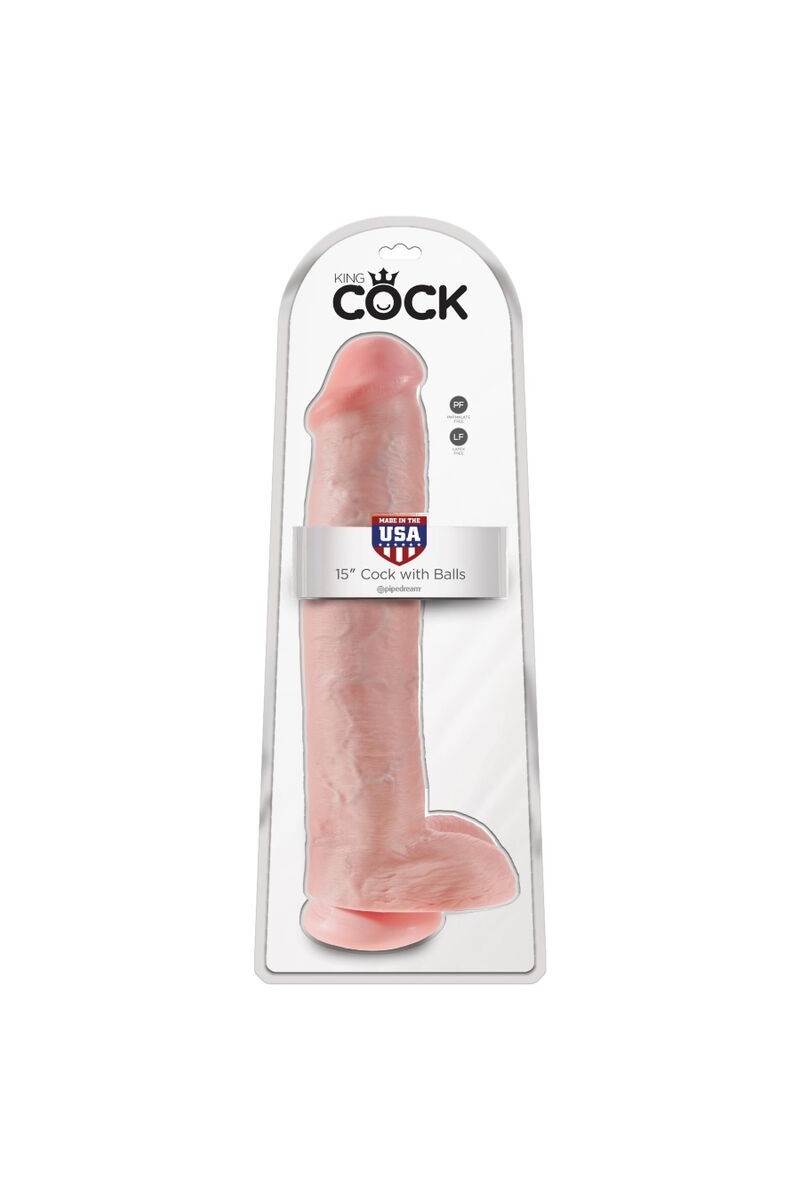 KING COCK - PENE REALISTICO CON TESTICULOS 34.2 CM NATURAL