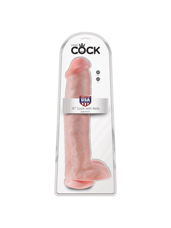 KING COCK - PENE REALISTICO CON TESTICULOS 34.2 CM NATURAL
