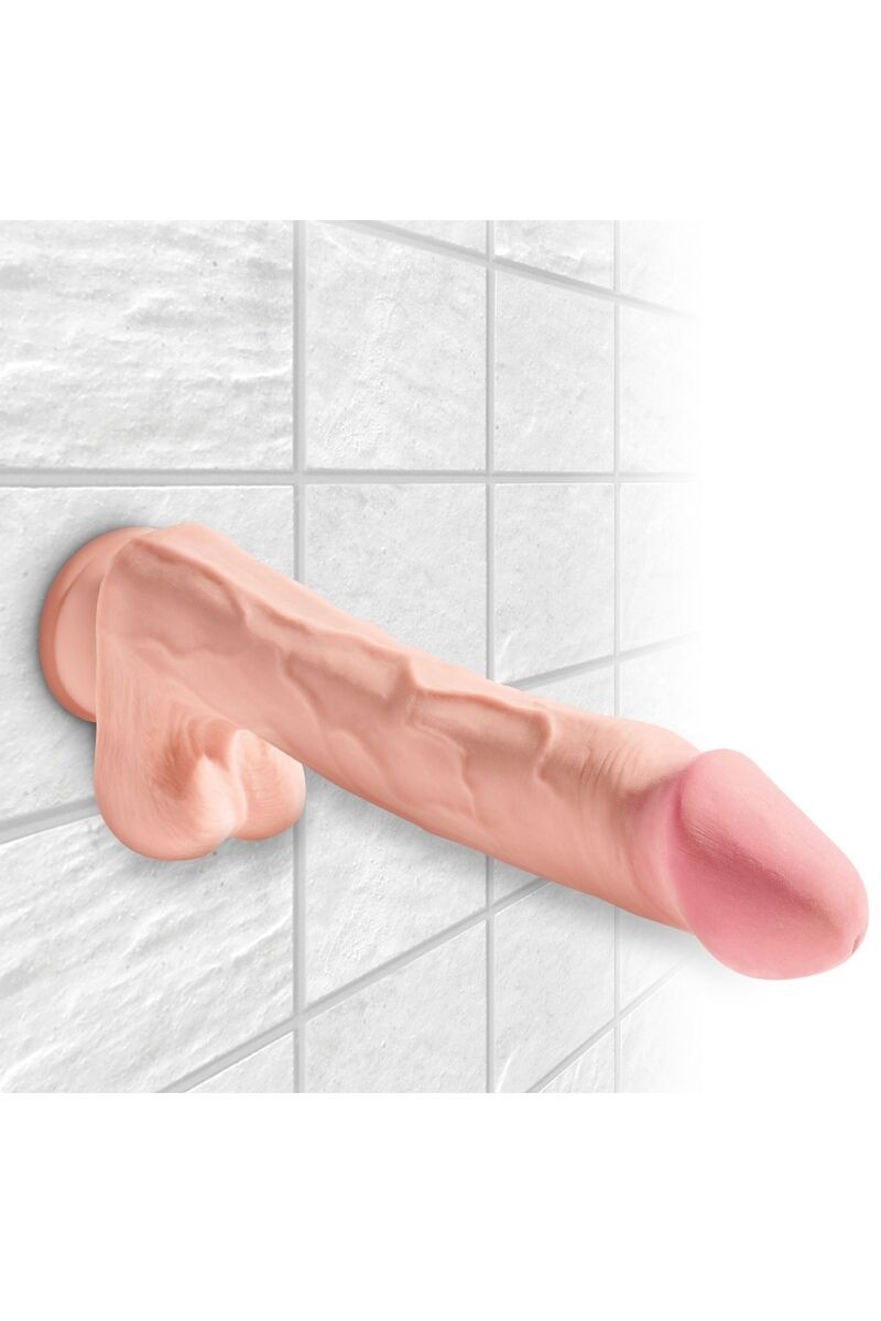KING COCK - PENE REALISTICO 3D CON TESTICULOS 24.8 CM NATURAL
