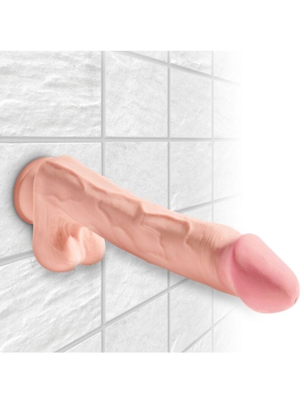 KING COCK - PENE REALISTICO 3D CON TESTICULOS 24.8 CM NATURAL