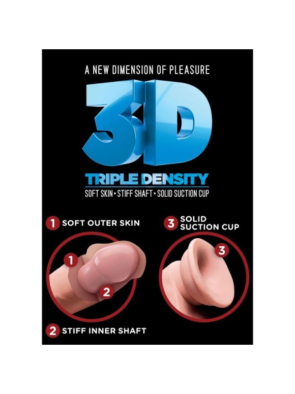 KING COCK - PENE REALISTICO 3D CON TESTICULOS 24.8 CM NATURAL