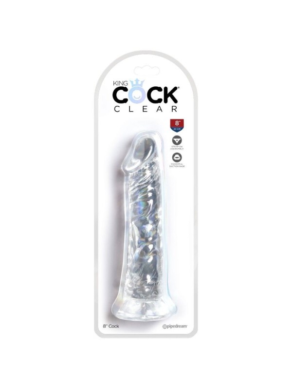 KING COCK - CLEAR PENE REALISTICO 19.7 CM TRANSPARENTE