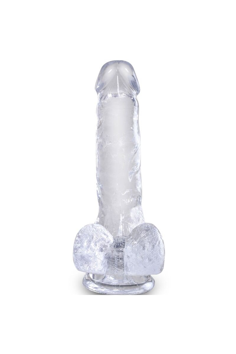KING COCK - CLEAR PENE REALISTICO CON TESTICULOS 13.5 CM TRANSPARENTE