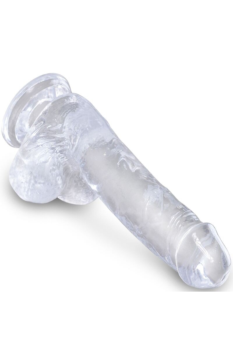 KING COCK - CLEAR PENE REALISTICO CON TESTICULOS 13.5 CM TRANSPARENTE