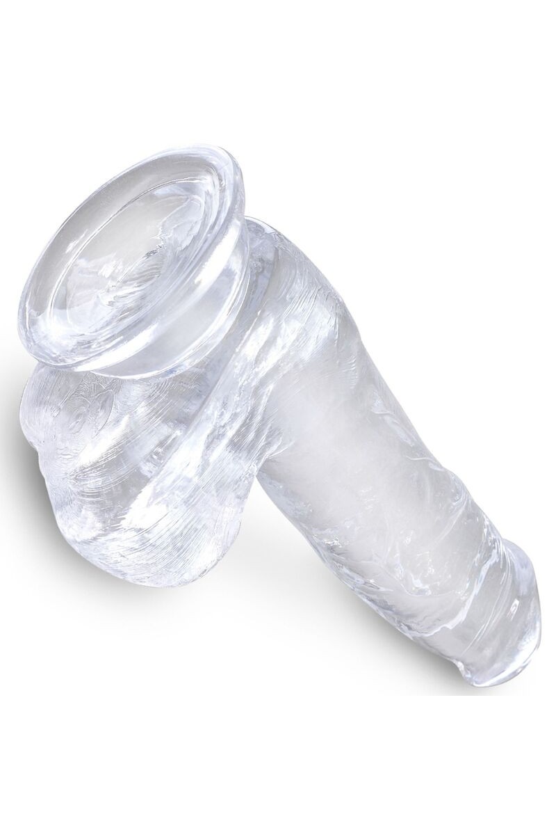 KING COCK - CLEAR PENE REALISTICO CON TESTICULOS 13.5 CM TRANSPARENTE
