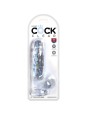 KING COCK - CLEAR PENE REALISTICO CON TESTICULOS 13.5 CM TRANSPARENTE