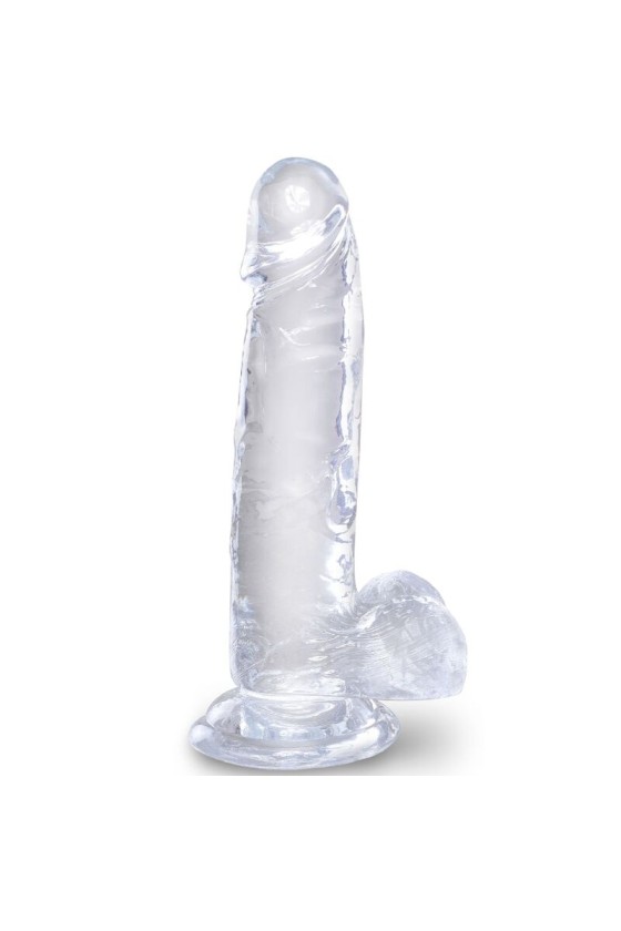 KING COCK - CLEAR PENE REALISTICO CON TESTICULOS 15.2 CM TRANSPARENTE