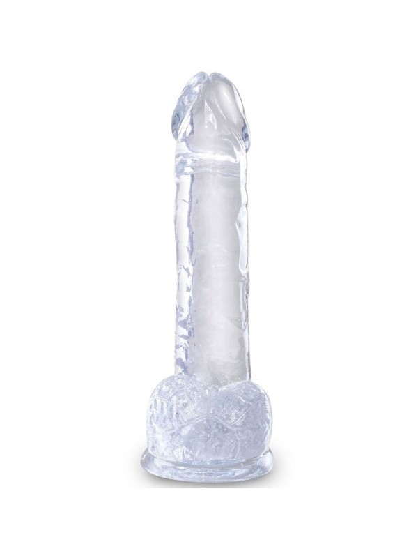 KING COCK - CLEAR PENE REALISTICO CON TESTICULOS 15.2 CM TRANSPARENTE