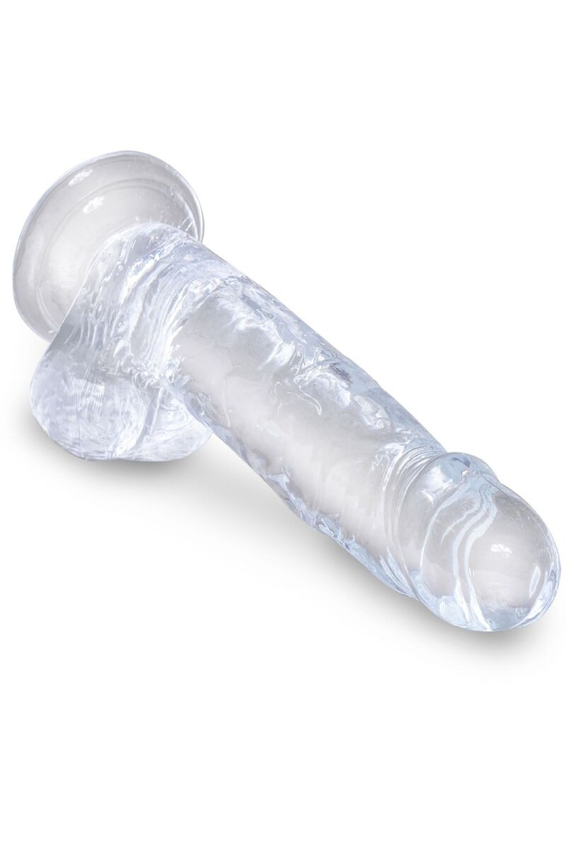 KING COCK - CLEAR PENE REALISTICO CON TESTICULOS 15.2 CM TRANSPARENTE