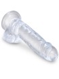 KING COCK - CLEAR PENE REALISTICO CON TESTICULOS 15.2 CM TRANSPARENTE