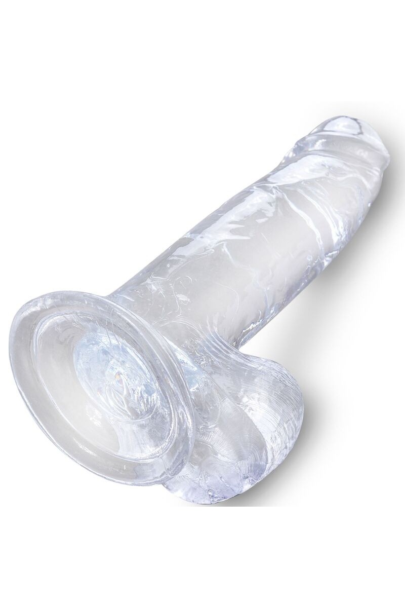 KING COCK - CLEAR PENE REALISTICO CON TESTICULOS 15.2 CM TRANSPARENTE