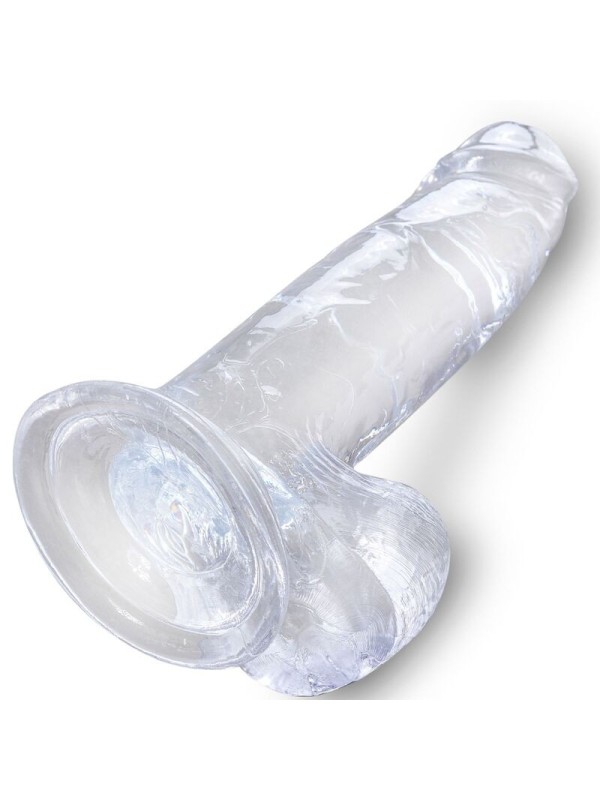 KING COCK - CLEAR PENE REALISTICO CON TESTICULOS 15.2 CM TRANSPARENTE