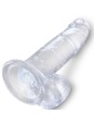 KING COCK - CLEAR PENE REALISTICO CON TESTICULOS 15.2 CM TRANSPARENTE