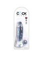 KING COCK - CLEAR PENE REALISTICO CON TESTICULOS 15.2 CM TRANSPARENTE