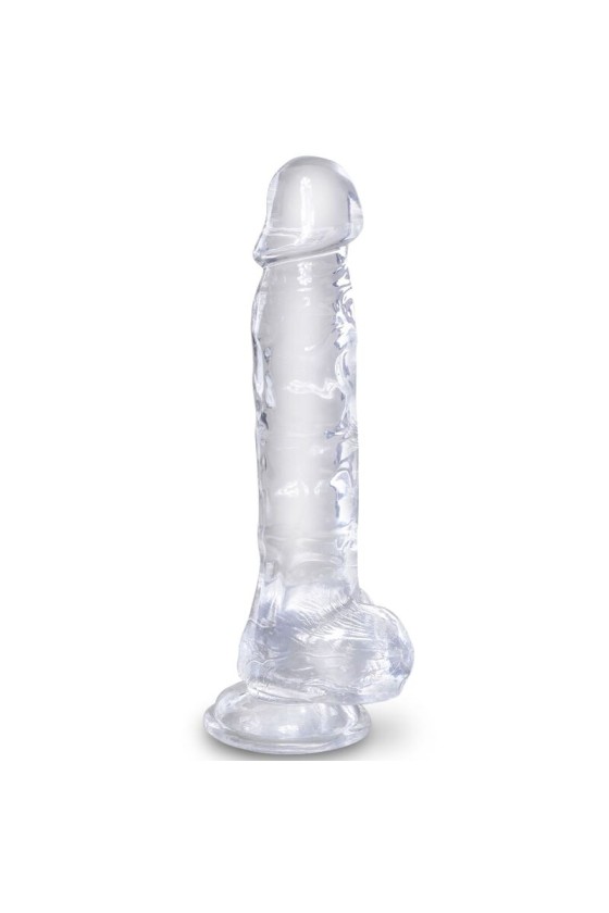 KING COCK - CLEAR PENE REALISTICO CON TESTICULOS 16.5 CM TRANSPARENTE