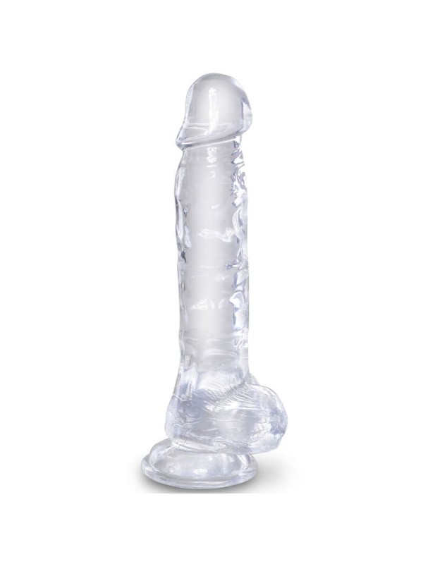 KING COCK - CLEAR PENE REALISTICO CON TESTICULOS 16.5 CM TRANSPARENTE