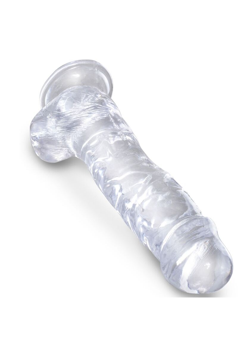 KING COCK - CLEAR PENE REALISTICO CON TESTICULOS 16.5 CM TRANSPARENTE