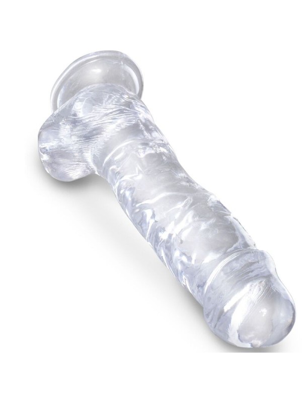 KING COCK - CLEAR PENE REALISTICO CON TESTICULOS 16.5 CM TRANSPARENTE