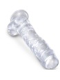 KING COCK - CLEAR PENE REALISTICO CON TESTICULOS 16.5 CM TRANSPARENTE
