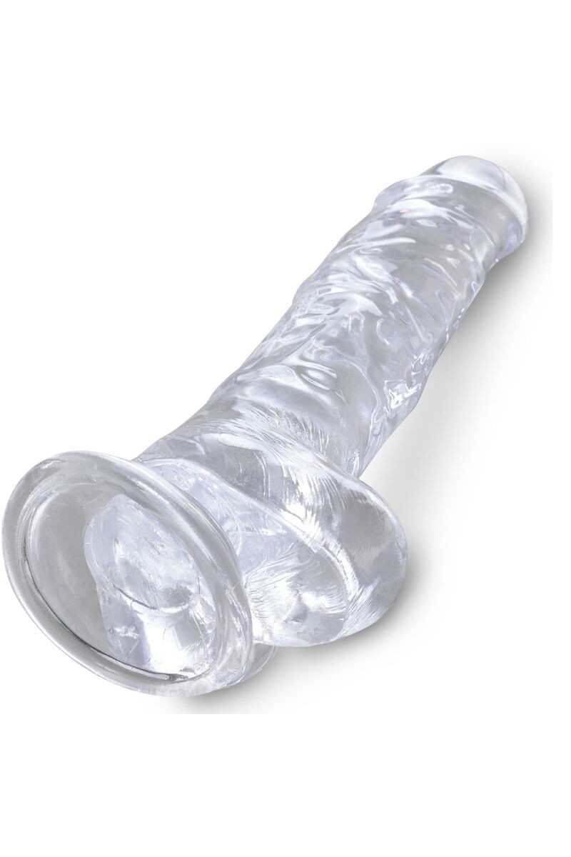KING COCK - CLEAR PENE REALISTICO CON TESTICULOS 16.5 CM TRANSPARENTE