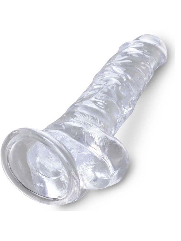 KING COCK - CLEAR PENE REALISTICO CON TESTICULOS 16.5 CM TRANSPARENTE