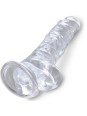 KING COCK - CLEAR PENE REALISTICO CON TESTICULOS 16.5 CM TRANSPARENTE