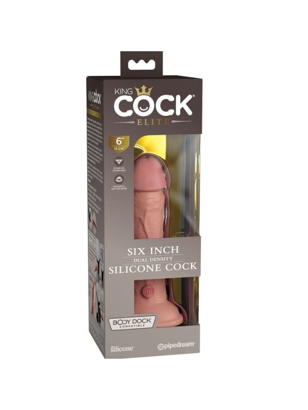 KING COCK - ELITE DILDO REALISTICO SILICONA 15.2 CM