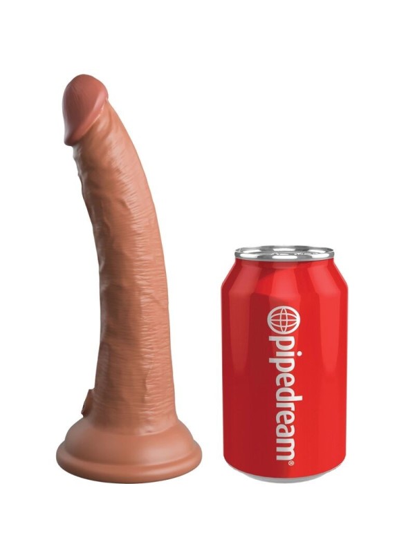 KING COCK - ELITE DILDO REALISTICO SILICONA 17.8 CM CARAMELO