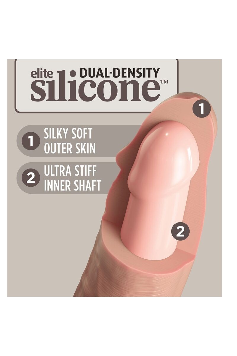 KING COCK - ELITE DILDO REALISTICO SILICONA 17.8 CM