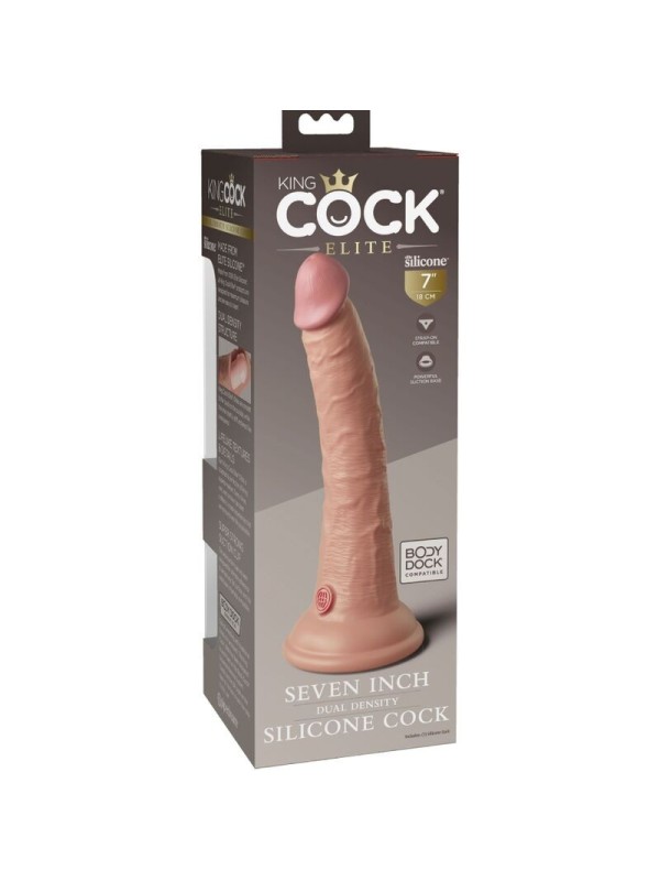 KING COCK - ELITE DILDO REALISTICO SILICONA 17.8 CM