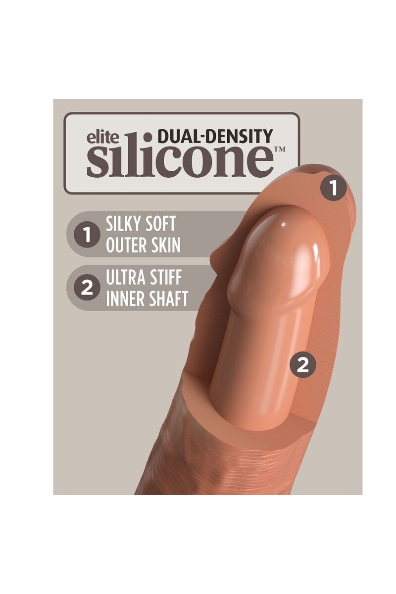 KING COCK - ELITE DILDO REALISTICO SILICONA 20.3 CM CARAMELO