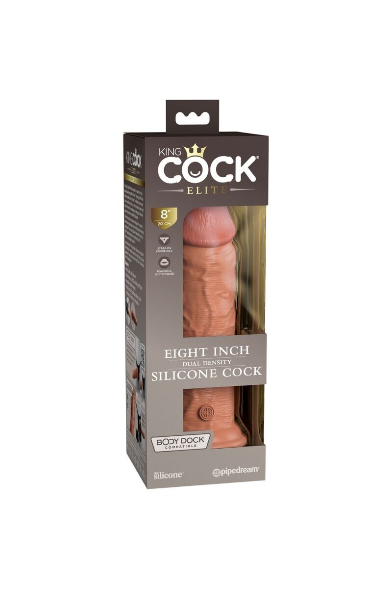 KING COCK - ELITE DILDO REALISTICO SILICONA 20.3 CM CARAMELO