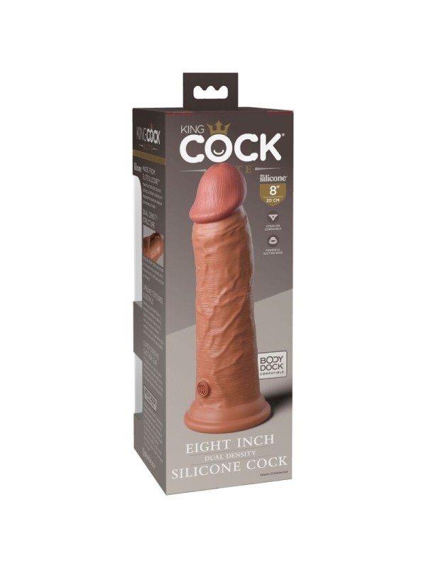 KING COCK - ELITE DILDO REALISTICO SILICONA 20.3 CM CARAMELO
