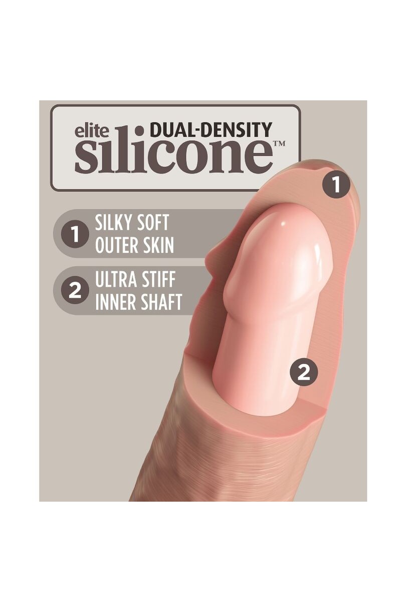 KING COCK - ELITE DILDO REALISTICO SILICONA 20.3 CM
