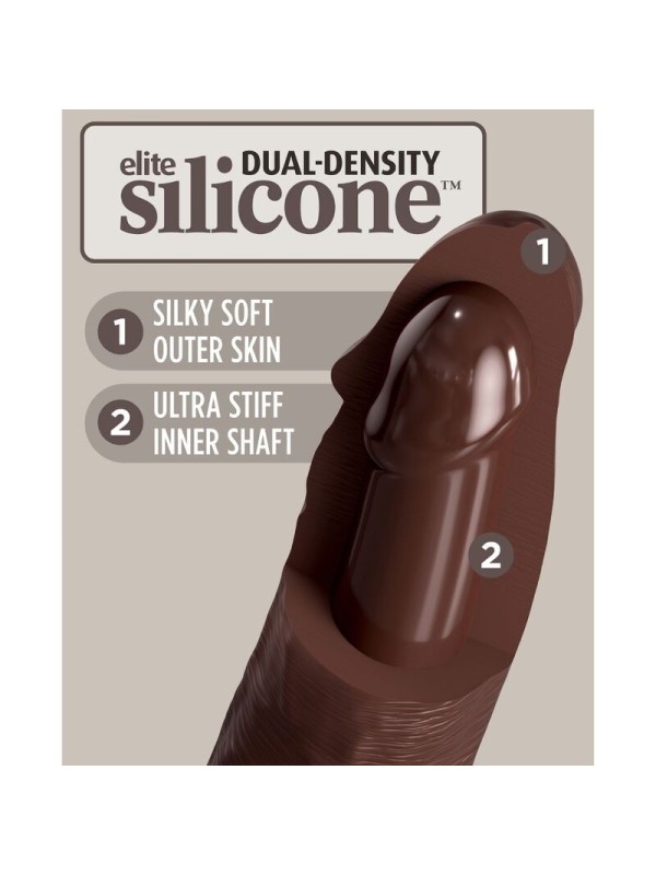 KING COCK - ELITE DILDO REALISTICO SILICONA 28 CM MARRON