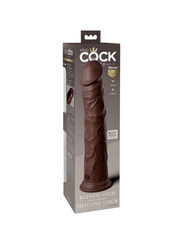 KING COCK - ELITE DILDO REALISTICO SILICONA 28 CM MARRON