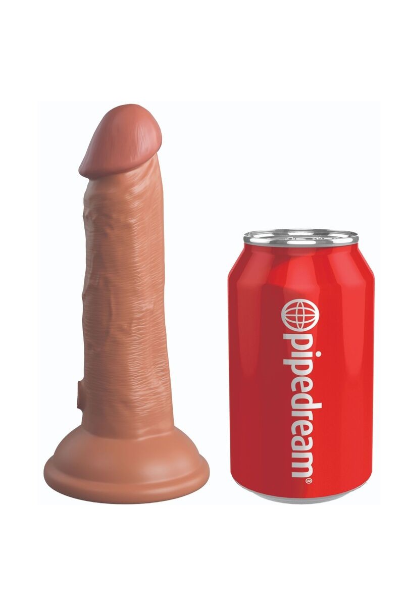 KING COCK - ELITE DILDO REALISTICO VIBRADOR  15.2 CM CARAMELO