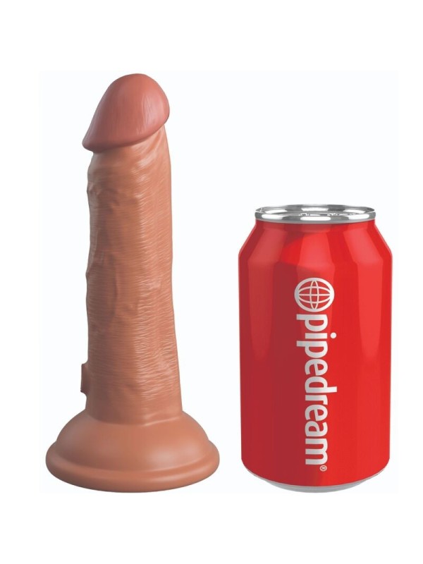 KING COCK - ELITE DILDO REALISTICO VIBRADOR  15.2 CM CARAMELO